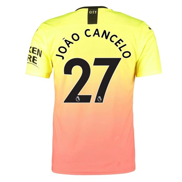 Camiseta Manchester City NO.27 Cancelo Tercera 2019-2020 Naranja